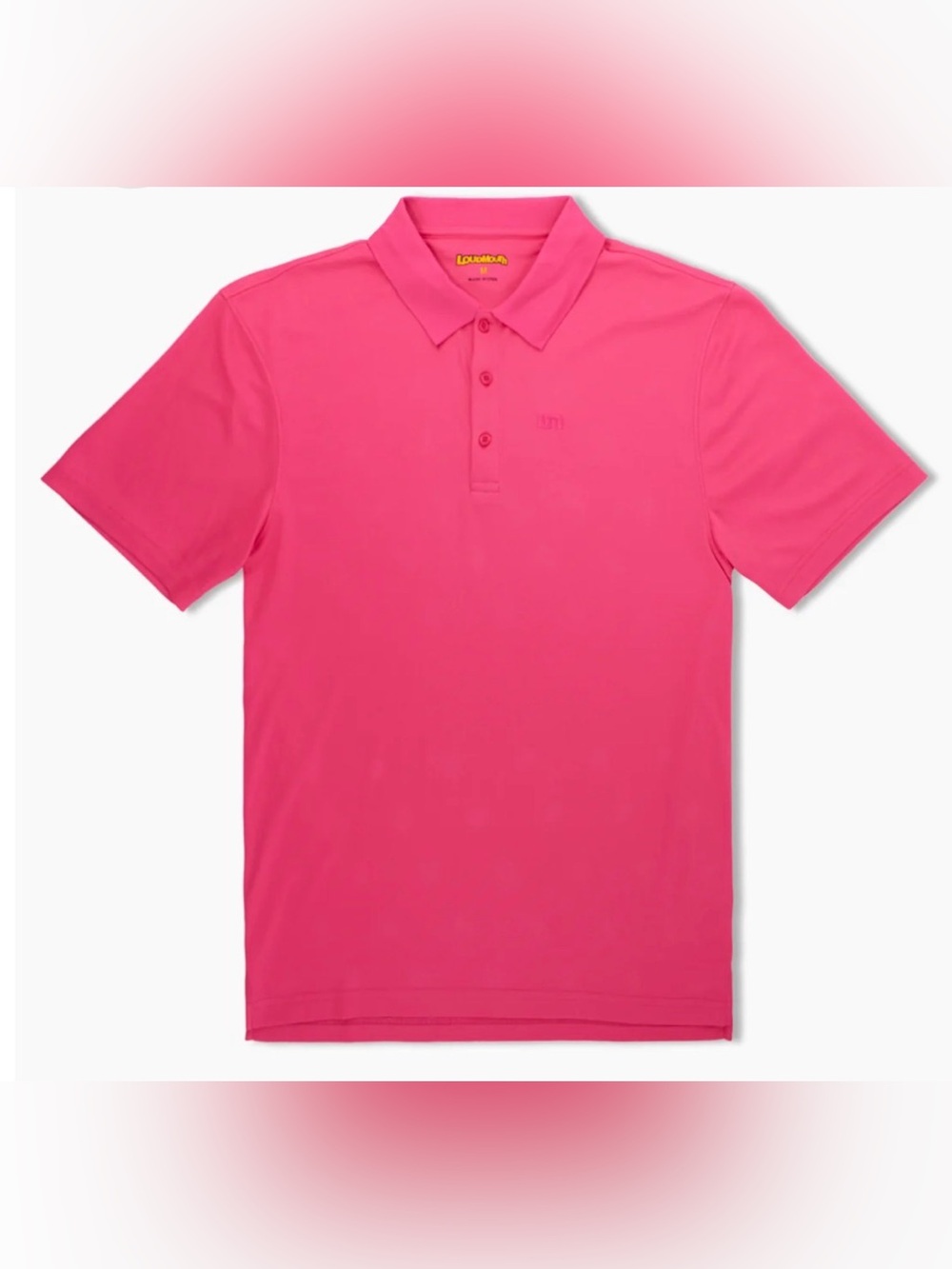 Loudmouth Men's Bright Pink Polo Shirt